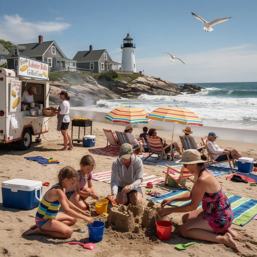 Zachód słońca nad plażą w Miami, idealny na wieczorne spacery.