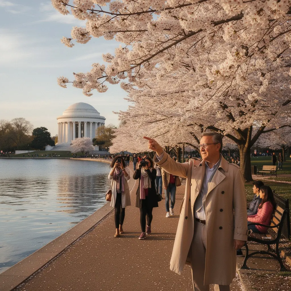 Mapka z lokalnymi atrakcjami i wskazówkami dotyczącymi zwiedzania.