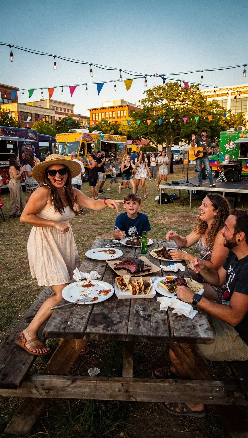 Turyści korzystający z miejskiego transportu podczas zwiedzania Chicago.