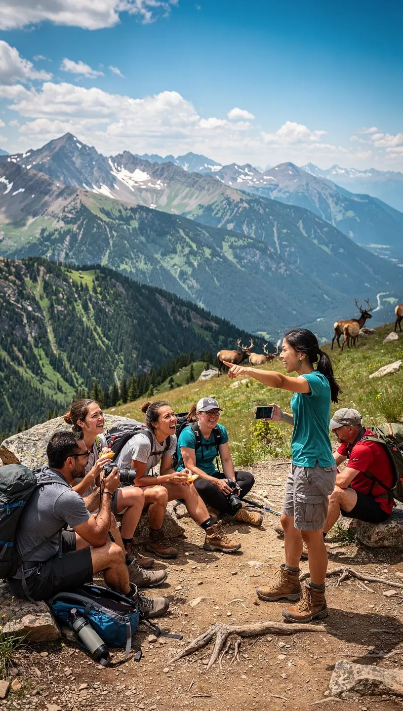 Relaksujący spacer po plaży w Miami z rodziną cieszącą się słońcem.