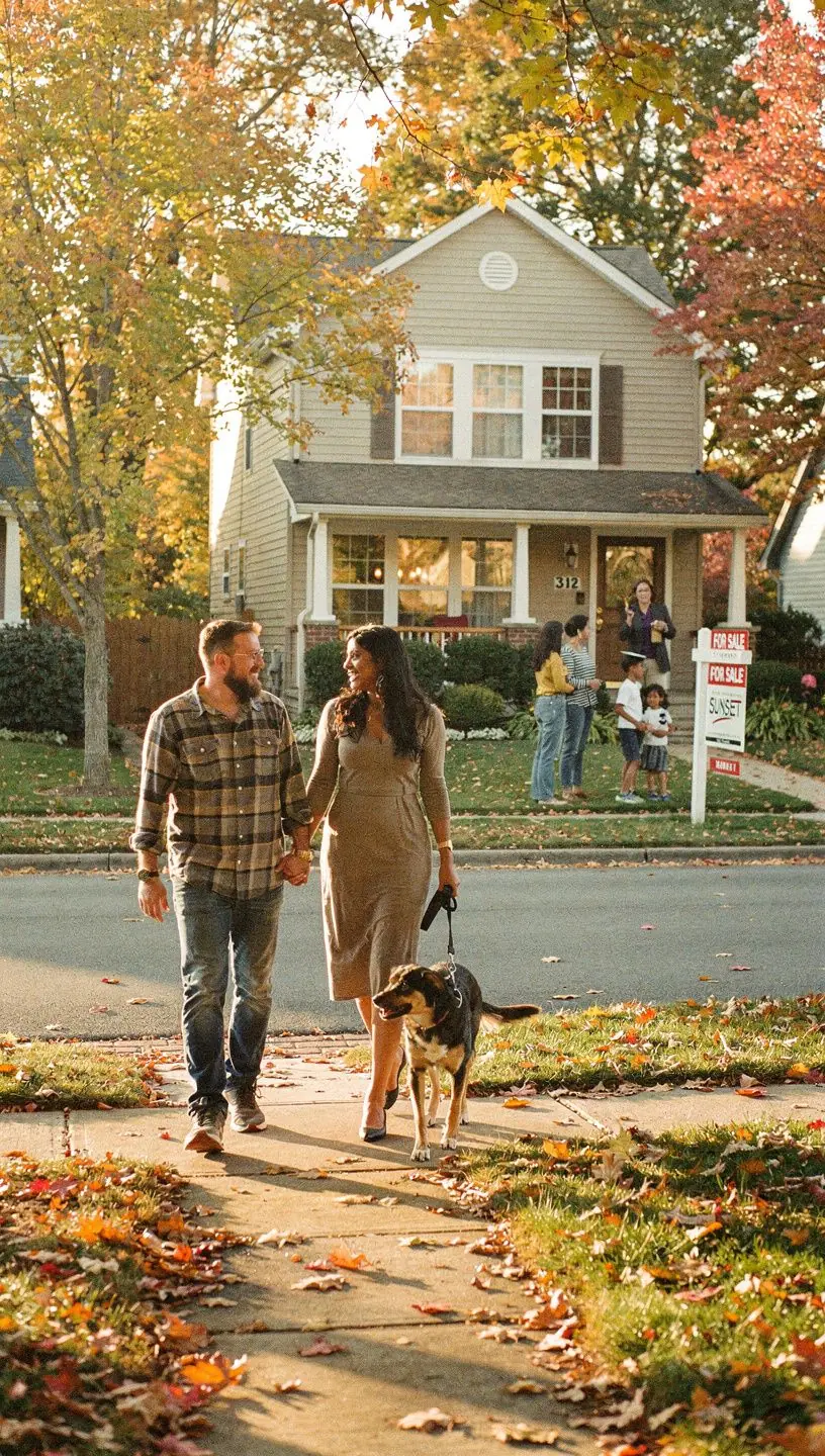 Rodzina świętująca zakończenie przeprowadzki w nowym domu.