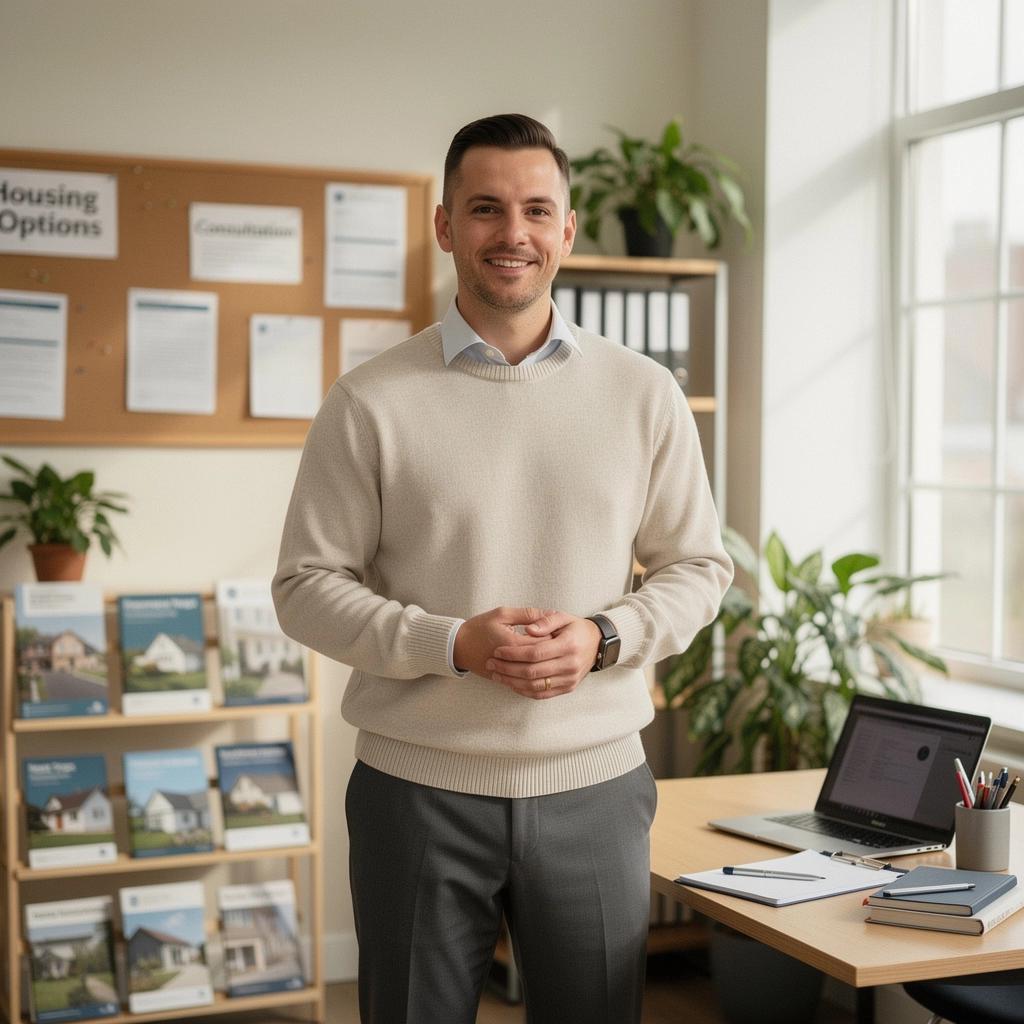 Widok na przytulne mieszkanie z umeblowanym salonem i kuchnią.